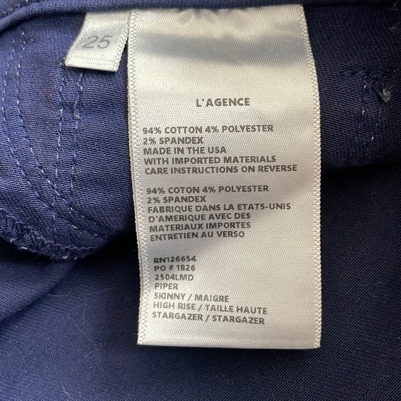 L’AGENCE | Piper Skinny Jean High Rise Jeans button hem in Stargazer - Picture 10 of 14